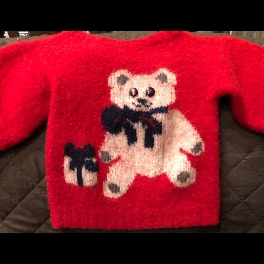 Vintage Berek 100% Wool Hand Knitted Kids Sweater